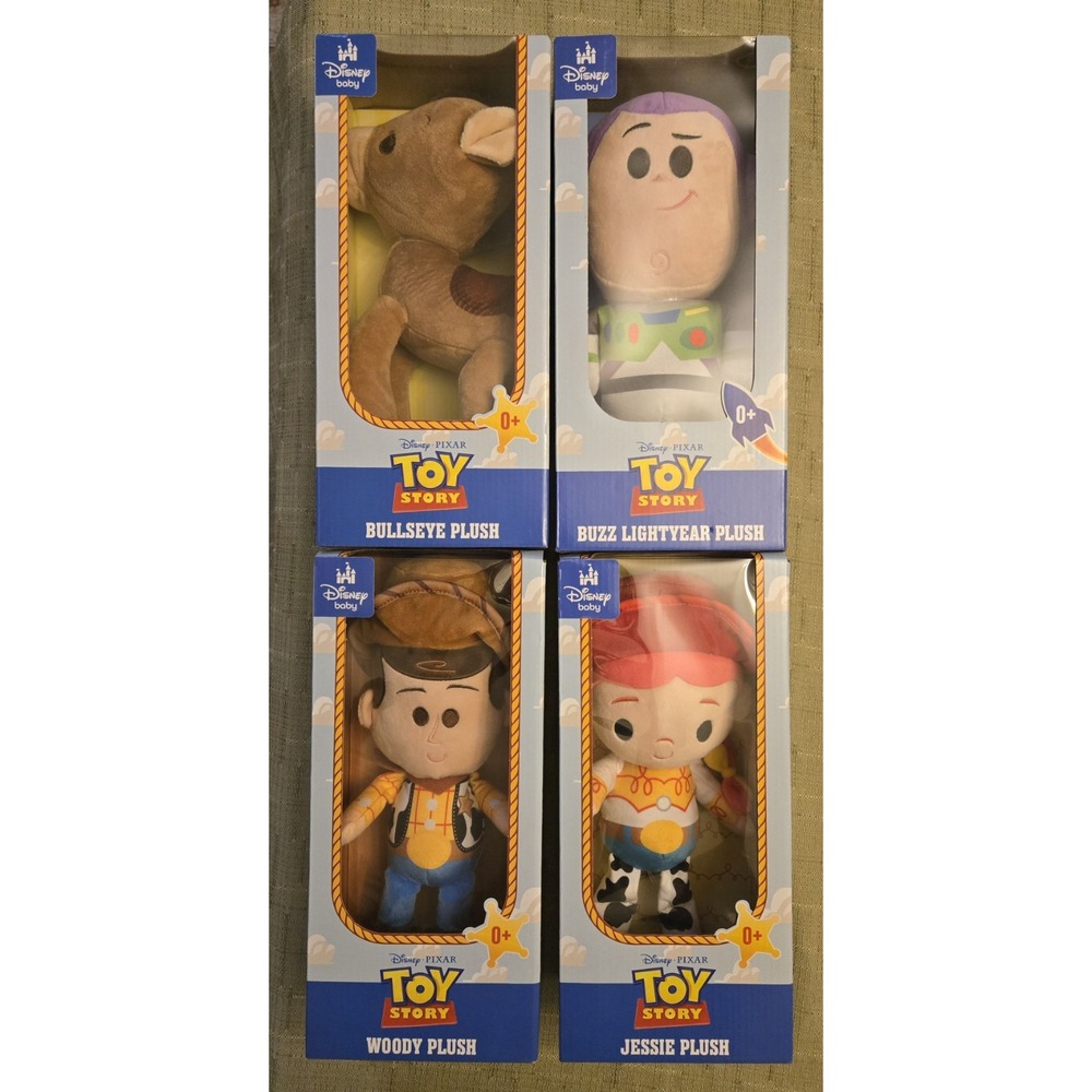 Disney Baby Toy Story WHOLE SET Plush 12" Stuffed Animal New In Box Pixar
